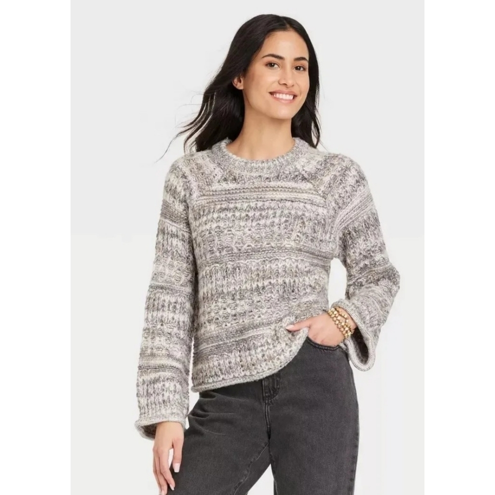 Universal Thread Crewneck Pullover Sweater Gray Size XXL